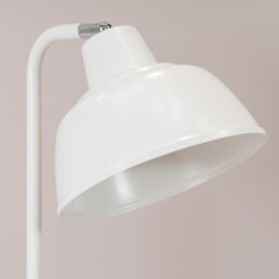 ValueLights Morris Retro Dome Metal Desk Office Table Lamp Light with LED Bulb in White - thumbnail 3