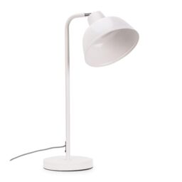 ValueLights Morris Retro Dome Metal Desk Office Table Lamp Light with LED Bulb in White - thumbnail 2