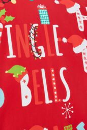 Fusion 'Santa's Little Helper' Text Crazy Festive Print Duvet Cover Set in Red - Size: Single - thumbnail 4