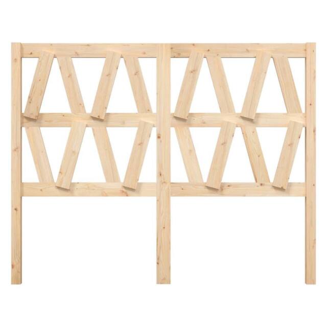 Berkfield Home Beautiful Bed Headboard 146x4x100 cm Solid Wood Pine in Light Brown - Size: 146 x 4 x 100 cm - image 1
