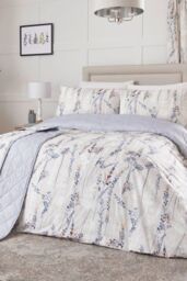Dreams & Drapes 'Wild Stems' Pair of Pencil Pleat Curtains With Tie-Backs in Blue - Size: 168 cm width x 183 cm drop - thumbnail 4