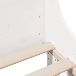 Berkfield Home Modern Bed Frame without Mattress White 150x200 cm King Size Soli - thumbnail 7
