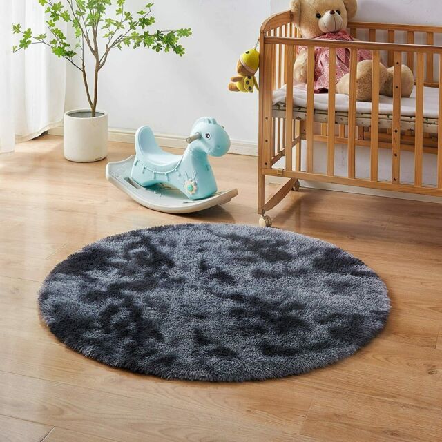 AKA Dark Grey Round 120cm Large Soft Touch Rug - Size: 180 cm x 180 cm - image 1