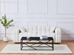 Vente-unique Ceramic & Metal Coffee Table - Black Marble Effect - MELRONE - thumbnail 1
