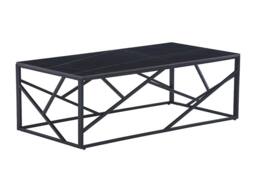 Vente-unique Ceramic & Metal Coffee Table - Black Marble Effect - MELRONE - thumbnail 6