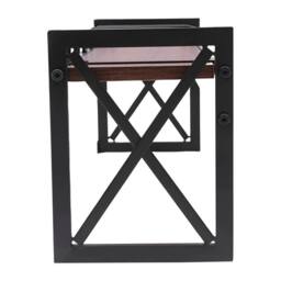 Kelvenix Wine Rack Gin Shelf Rack Bottle 5 Glass Holder Wall Mounted in Black - Size: 0.6m2 - thumbnail 3