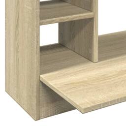 Berkfield Home Modern Wall-Mounted Desk Sonoma Oak 105x48x75 cm Engineered Wood in Light Tan - Size: 105 x 48 x 75 cm - thumbnail 7