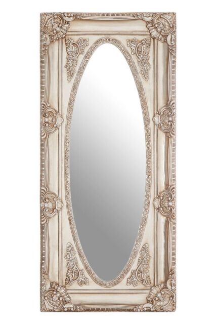 Orsina Functional Champagne Finish Oval Border Wall Mirror, Timeless Mirror For Livingroom, Elegant Modern Mirror in Silver - image 1