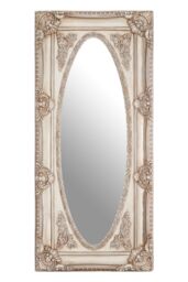 Orsina Functional Champagne Finish Oval Border Wall Mirror, Timeless Mirror For Livingroom, Elegant Modern Mirror in Silver - thumbnail 1