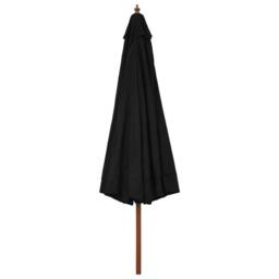 Berkfield Home Outdoor Parasol with Wooden Pole 330 cm Black