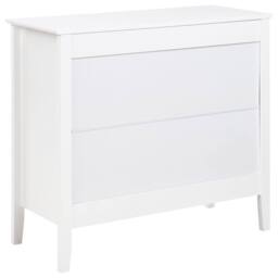 Wyld and Coco 3-Drawer Chest White MDF with Gold Handles - thumbnail 4