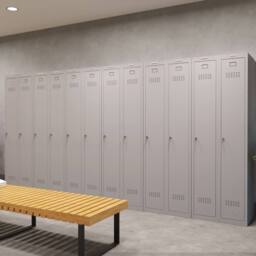 Phoenix Safe Company Personal Locker in Grey with Key Lock, PL1130GGK, 242L - Size: 180 cm x 100 cm - thumbnail 7