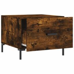 Berkfield Home Decorative Coffee Tables 2 pcs Smoked Oak 50x50x40 cm Engineered Wood in Brown - Size: 50 x 50 x 40 cm - thumbnail 7