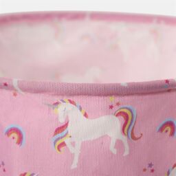 OHS Kids Laundry Basket Clothes Shoe Storage Toy Organiser Pop Up, Unicorn - Pink - thumbnail 7