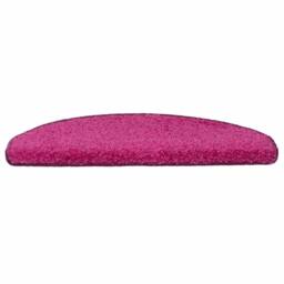 Berkfield Home Carpet Stair Treads 15 pcs Pink 65x21x4 cm - Size: Medium - thumbnail 4