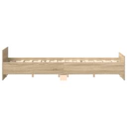 Berkfield Home Bed Frame with Headboard & Footboard Sonoma Oak 160x200 cm in Light Tan - thumbnail 6