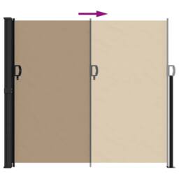 Berkfield Home Retractable Side Awning Taupe 180x600 cm - thumbnail 5