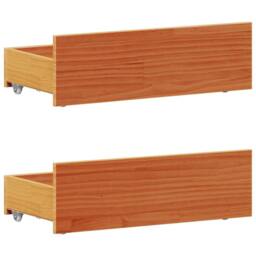 Berkfield Home Bed Frame Frame with Headboard Wax Brown 75x190 cm Small Single S… - thumbnail 7