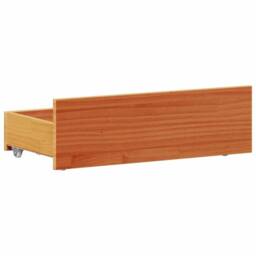 Berkfield Home Bed Frame Frame with Headboard Wax Brown 75x190 cm Small Single S… - thumbnail 6