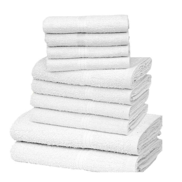 K Collection Egyptian Cotton Towel Set (Pack of 10) in White - image 1