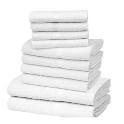 K Collection Egyptian Cotton Towel Set (Pack of 10) in White - thumbnail 1
