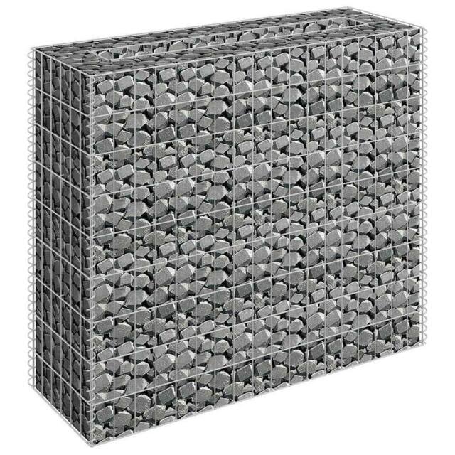 Berkfield Home Durable Gabion Raised Bed Galvanised Steel 90x30x90 cm in Silver - Size: 90 x 30 x 90 cm - image 1