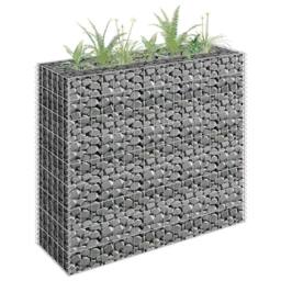 Berkfield Home Durable Gabion Raised Bed Galvanised Steel 90x30x90 cm in Silver - Size: 90 x 30 x 90 cm - thumbnail 2