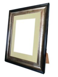 Frames & Mirrors 4U Scandi Black & Gold Frame with Light Grey Mount for Image Size 10 x 8 Inch - thumbnail 4