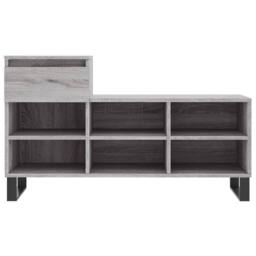 Berkfield Home Shoe Cabinet Grey Sonoma 102x36x60 cm Engineered Wood - Size: 102 x 36 x 60 cm - thumbnail 5