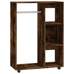 Berkfield Home Wardrobe Smoked Oak 80x40x110 cm Engineered Wood in Brown - Size: 80 x 40 x 110 cm - thumbnail 2
