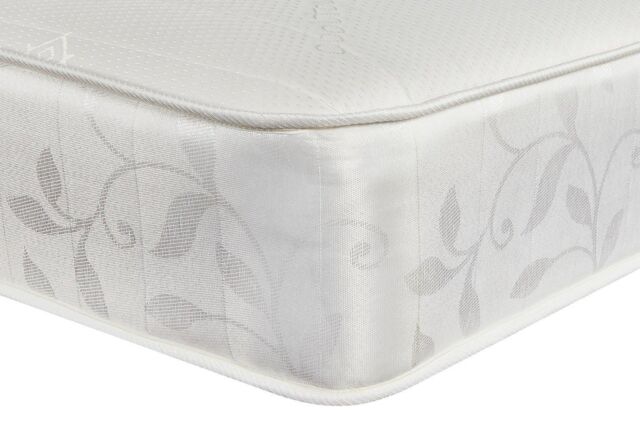 Sloomy Hybrid Premium 23 cm Deep Bonnell Sprung Memory Wavy Quilted Roll Mattress in White - Size: Super King - image 1