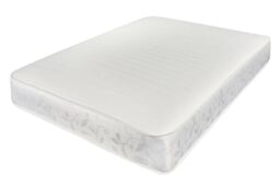 Sloomy Hybrid Premium 23 cm Deep Bonnell Sprung Memory Wavy Quilted Roll Mattress in White - Size: Super King - thumbnail 5