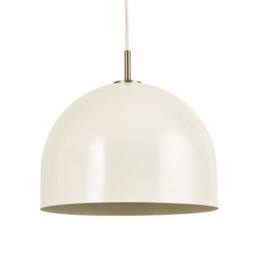 First Choice Lighting Oberon - Antique Brass Ceiling Pendant Light with White Shade in Cream - thumbnail 8