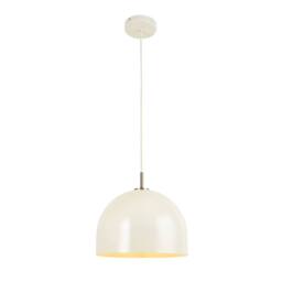 First Choice Lighting Oberon - Antique Brass Ceiling Pendant Light with White Shade in Cream - thumbnail 7