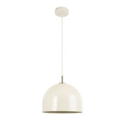 First Choice Lighting Oberon - Antique Brass Ceiling Pendant Light with White Shade in Cream - thumbnail 1