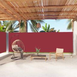 Berkfield Home Retractable Side Awning Red 200x1000 cm