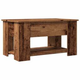 Berkfield Home Modern Coffee Table Old Wood 79x49x41 cm Engineered Wood in Brown - Size: 79 x 49 x 41 cm - thumbnail 7