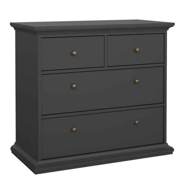 Furniture To Go Paris Chest of 4 Drawers in Grey - image 1