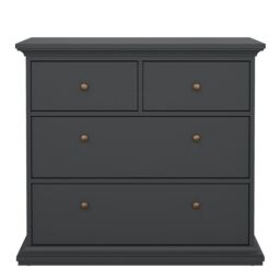 Furniture To Go Paris Chest of 4 Drawers in Grey - thumbnail 2