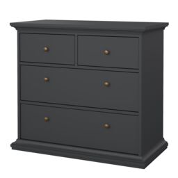 Furniture To Go Paris Chest of 4 Drawers in Grey - thumbnail 3