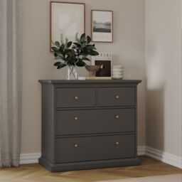 Furniture To Go Paris Chest of 4 Drawers in Grey - thumbnail 8