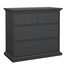 Furniture To Go Paris Chest of 4 Drawers in Grey - thumbnail 1
