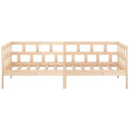 Berkfield Home Beautiful Day Bed Solid Wood Pine 90x200 cm in Light Tan - thumbnail 8
