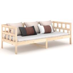 Berkfield Home Beautiful Day Bed Solid Wood Pine 90x200 cm in Light Tan - thumbnail 3