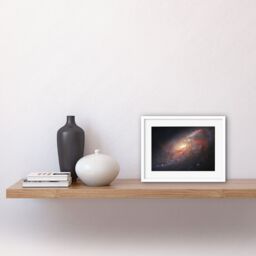 Artery8 Wall Art Print Hubble Space Astronomy Galaxy M106 Hybrid Photo Of Spiral NGC 4258 w/ Ground Based Observations From Gendler & Gabany Artwork - thumbnail 2