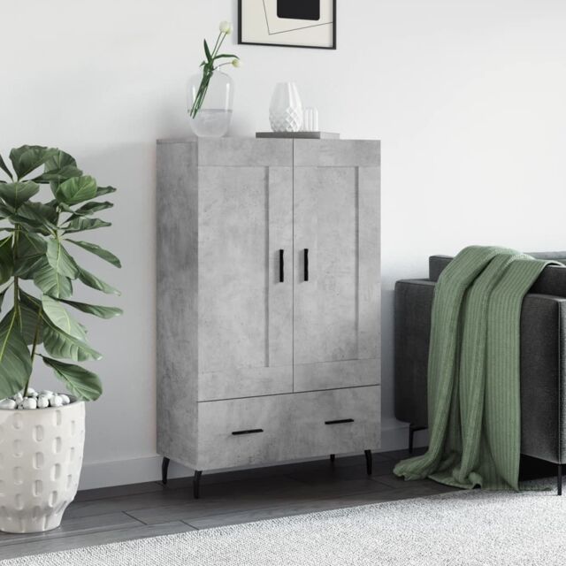 Berkfield Home Highboard Concrete Grey 69.5x31x115 cm Engineered Wood - image 1