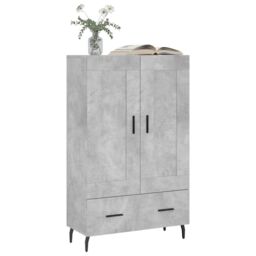 Berkfield Home Highboard Concrete Grey 69.5x31x115 cm Engineered Wood - thumbnail 3