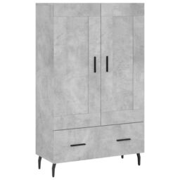 Berkfield Home Highboard Concrete Grey 69.5x31x115 cm Engineered Wood - thumbnail 2
