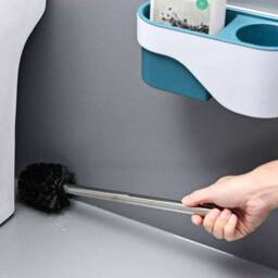 NESTLUNE 2x Toilet Brush Stainless Steel Bathroom Cleaning in Silver - thumbnail 6