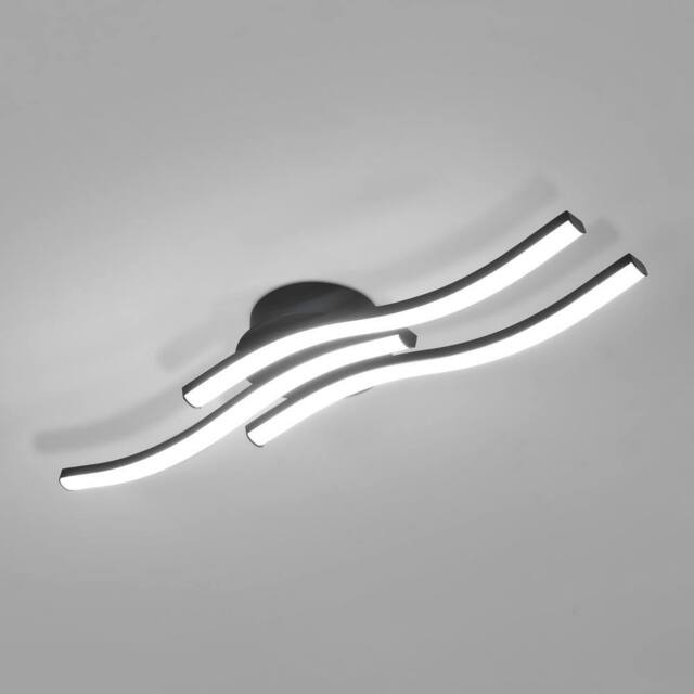 Pheashine Sleek LED Ceiling Light Black Three Parallel 52x12x8cm 6500K - Size: 52 x 12 x 8 cm - image 1